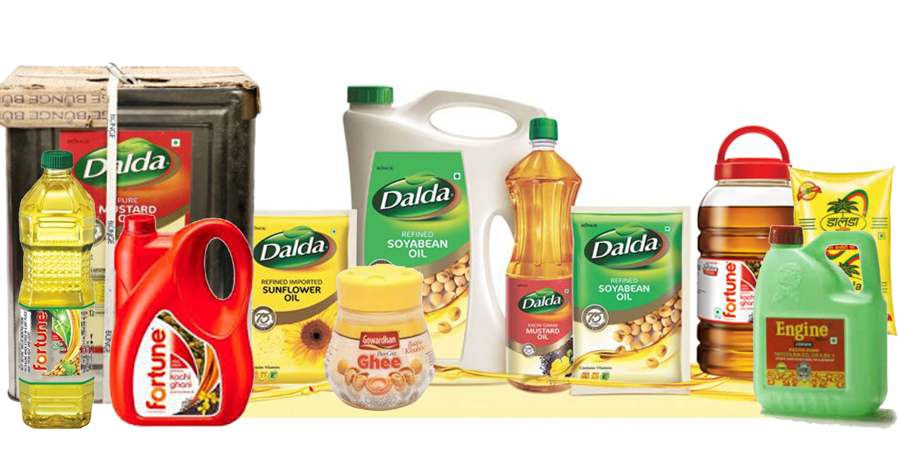 रिफाईन , सरसों तेल , डालडा  और घी / Refined, Mustard Oil, Da